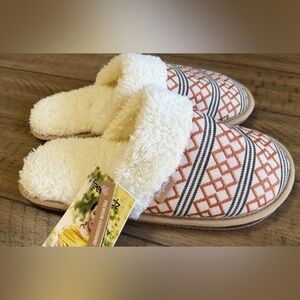 Feelgoodz Persimmon Sherpa Lined Mules, Women's Sz 8-9